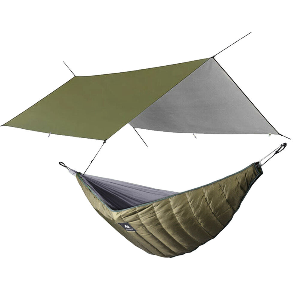 Camping Hammock Kit With Mosquito Net Under Quilt Blanket Rainfly Cover Tarp Fall