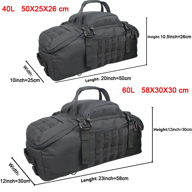 3-in-1 Military Duffel Bag – Tactical Backpack, Gym & Travel Rucksack 3-in-1 Military Duffel Bag – Tactical Backpack, Gym & Travel Rucksack