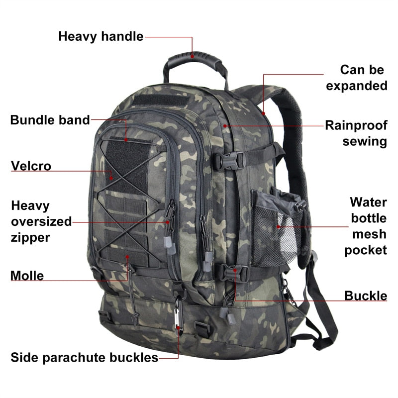 Outdoor Military Backpack | 60L Tactical Backpack | MilitaryKart