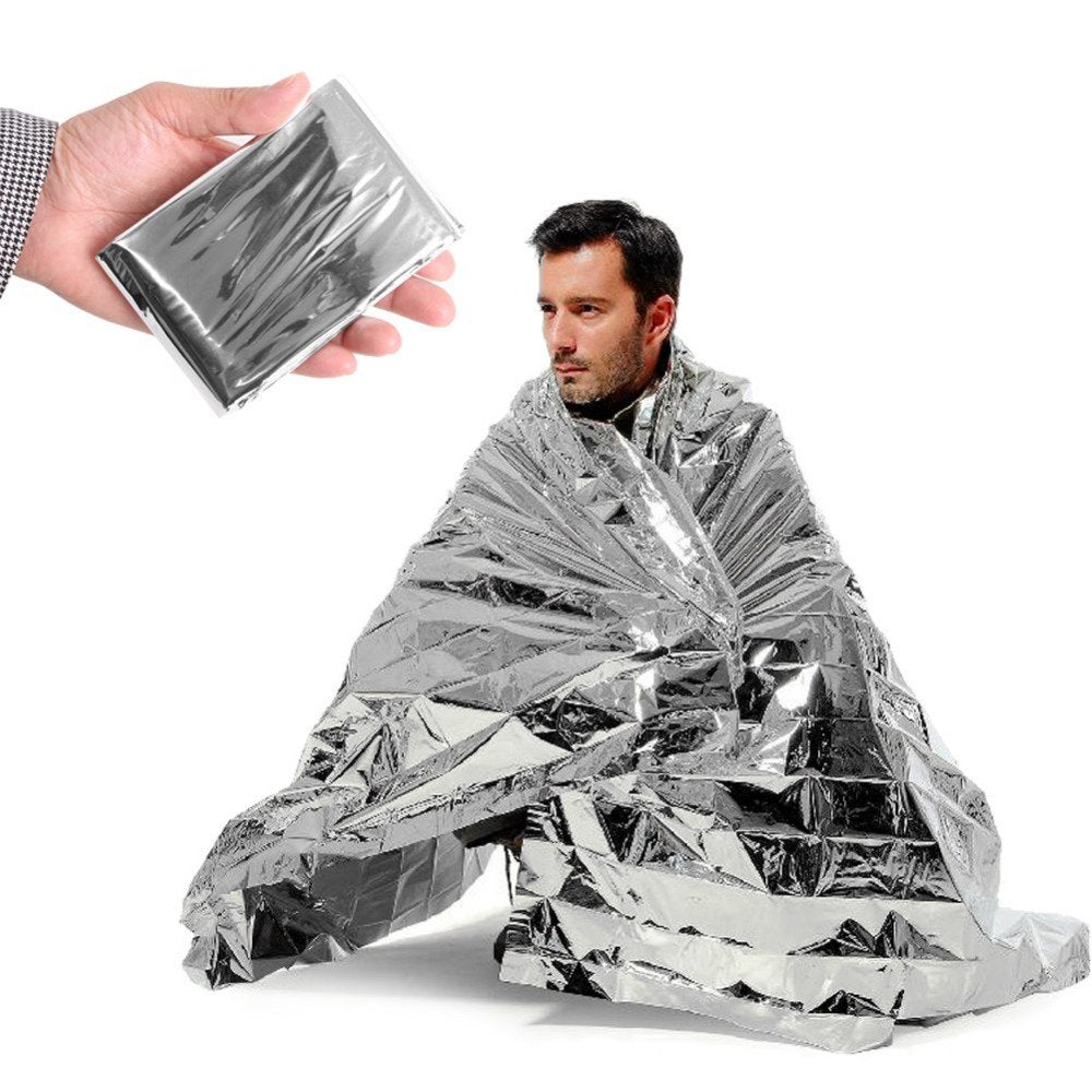 space blanket tent 4 Pack Mylar Emergency Blankets – Survival Thermal Foil Space Blanket (84"  x 52") – MilitaryKart