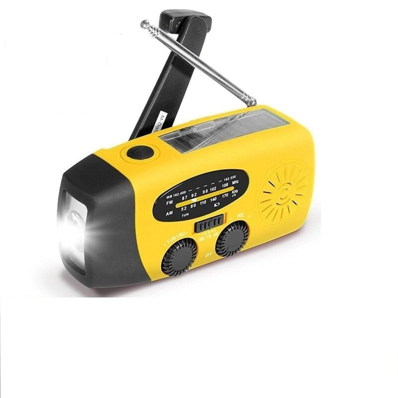 Portable Emergency Radio – Hand Crank, Self Powered, AM/FM/NOAA Weather Solar Radio