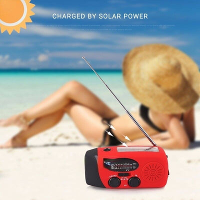 Portable Emergency Radio – Hand Crank, Self Powered, AM/FM/NOAA Weather Solar Radio